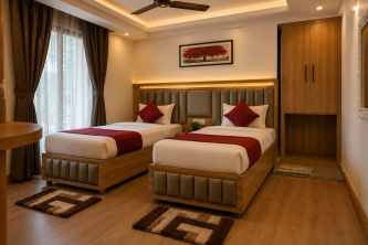 Deluxe room with mountain valley views
