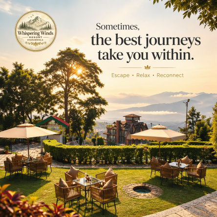 Sunset terrace overlooking Kangra Valley